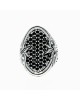 Scott Kay Black Sapphire Concave Ring in Silver